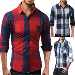 Men Casual Full Sleeve Plaid Cotton Shirts - Dubbs Alpha League 