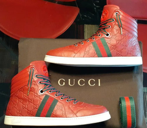Authentic Gucci sneakers mens red - Dubbs Alpha League 