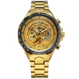 WINNER Official Vintage Fashion Men Mechanical Watches Metal Strap Top Brand Luxury Best Selling Vintage Retro Wristwatches +BOX - Dubbs Alpha League 