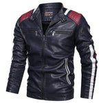 Men Slim Style Quality Leather Jacket Men - Dubbs Alpha League 