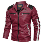 Men Slim Style Quality Leather Jacket Men - Dubbs Alpha League 