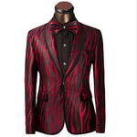 Luxury Men Suit Unique Red Zebra Pattern One Button Suit Jacket Slim Fit Prom Suits Tuxedo Brand Wedding Party Blazer Jacket - Dubbs Alpha League 