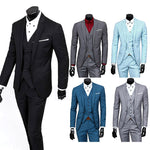 New Fashion Men's Slim Suit Champagne Party Tuxedo Men 3 Piece Suits Groom Wedding Costumes H9 - Dubbs Alpha League 