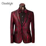 Luxury Men Suit Unique Red Zebra Pattern One Button Suit Jacket Slim Fit Prom Suits Tuxedo Brand Wedding Party Blazer Jacket - Dubbs Alpha League 