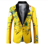 Fashion Animal Printing Male Blazer Cloudstyle 2018 Men's Digital Printing Leather suit  Chinese Style Slim Jacket Men - Dubbs Alpha League 