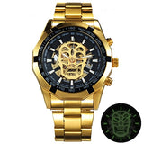 Automatic Mechanical Gold Skeleton watch - Dubbs Alpha League 