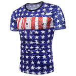 Mens Flag 3D Printing Tees Shirt Short Sleeve T-Shirt Blouse Tops - Dubbs Alpha League 